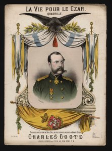 Venäjän keisari Aleksanteri II, Charles Cooten quadrillen La Vie pour le Czarin kansi tekijältä English School