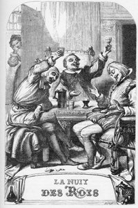 Kahdestoista yö, tai mitä haluat - Kuvitus "" William Shakespearen teoksissa"" 1866 - Tämän painoksen kuvitukset ja yleinen muoto on lainattu Cassellin kuvitetusta Shakespearesta, joka julkaistiin Lontoossa tekijältä English School