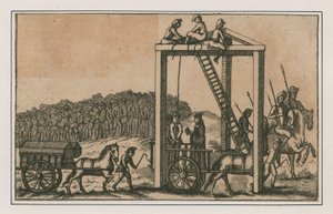 Tyburnin puu, noin 1680 (kaiverrus). tekijältä English School