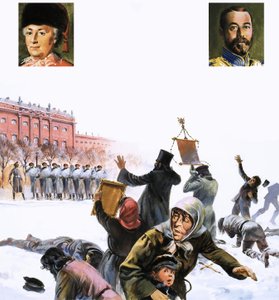 Tuntematon kohtaus Venäjän vuoden 1905 vallankumouksesta tekijältä English School
