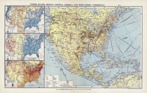 Yhdysvallat, Meksiko, Keski-Amerikka ja Länsi-Intia, kaupallinen (värilitro). tekijältä English School