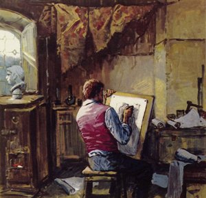 Van Gogh jätti lähetystyönsä kaivoksille ja aloitti piirtämisen Brysselissä tekijältä English School