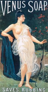 Venus-saippualehden mainos tekijältä English School
