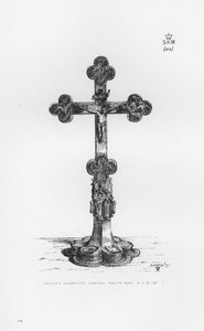 Victoria and Albert Museum: Krusifiksi, hopeakullattu, saksalainen noin 1400 tekijältä English School