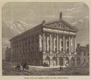 Victoria Hall ja Assembly Rooms, Newport, Monmouthshire (kaiverrus) tekijältä English School