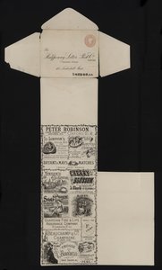 Viktoriaaninen postipaperi Halfpenny Letter Post Companylta, Leadenhall Street, Lontoo (litho) tekijältä English School