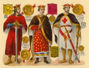 Viktoriaaninen romu: kuningas Stephen, kuningas Henrik II, kuningas Richard I tekijältä English School