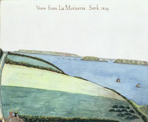 Näkymä la Moineriesta, Serk, 1849 (wc paperilla) tekijältä English School