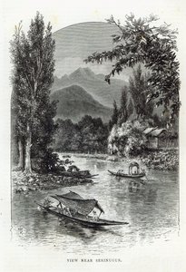 Näkymä lähellä Serinuguria, Leisure Hourista, 1888 tekijältä English School