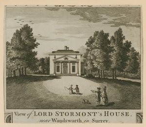 Näkymä Lord Stormonts Housesta lähellä Wandsworthia Surreyssa tekijältä English School