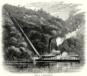 Näkymä puuvillanversosta (kaiverrus) tekijältä English School