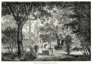 Näkymä Britannian konsulaatista, Kanton (kaiverrus) tekijältä English School