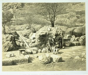 Näkymä Marsin temppeliin, Charles Thomas Newtonin (1816-94) kirjasta A History of Discoveries at Halicarnassus, Cnidus ja Branchidae, julkaistu 1862 tekijältä English School