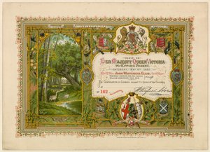Kuningatar Victorian vierailu Eppingin metsään, 1882 tekijältä English School