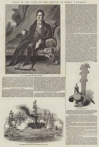 Ranskan kuninkaan vierailu kuningatar Victorian luo (kaiverrus) tekijältä English School