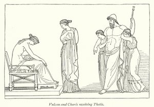 Vulcan ja Charis tapaavat Thetis (litho) tekijältä English School
