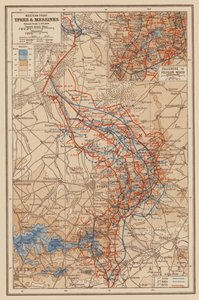 WW1: Länsirintama, Ypres ja Messines (värilitografia) tekijältä English School