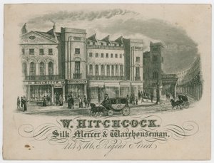 W Hitchcock, kauppakortti tekijältä English School