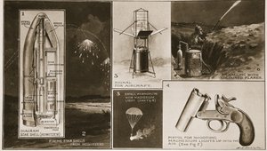 Erityyppisiä sotavaloja, jotka ovat osoittaneet arvonsa, The Illustrated War Newsista tekijältä English School