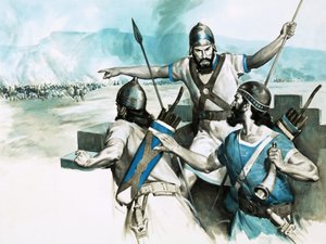 Vartiotornin vartijat Babylonissa hälyttävät Persian armeijan etenemisestä tekijältä English School