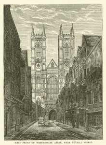 Westminster Abbeyn länsirintama, Tothill Streetiltä (kaiverrus) tekijältä English School