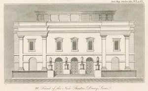 Lontoon uuden Drury Lane -teatterin länsirintama tekijältä English School