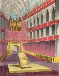 Westminster Abbey, varusteltu kuningatar Victorian kruunajaisia varten tekijältä English School