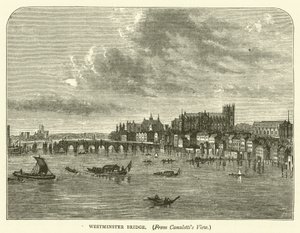 Westminster Bridge, Canalettin näkökulmasta (kaiverrus) tekijältä English School