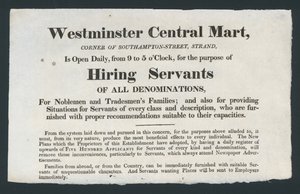 Westminster Central Mart, Palvelijoiden palkkaaminen tekijältä English School