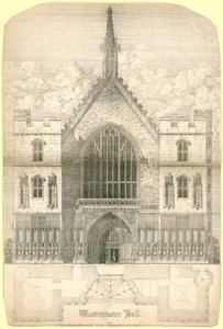 Westminster Hall, Lontoo, mukaan lukien rakennuksen pohjapiirros tekijältä English School