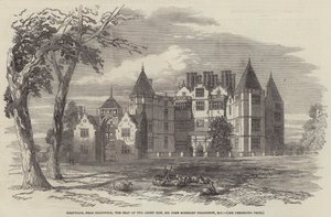 Westwood, lähellä Droitwichia, oikeiston, kunnianarvoisan Sir John Somerset Pakingtonin kotipaikka, kansanedustaja (kaiverrus) tekijältä English School