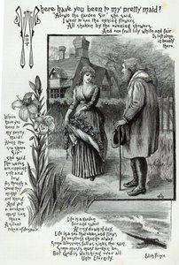 Missä olet ollut kauniissa piikassani, Leisure Hourista, vuodelta 1888 tekijältä English School
