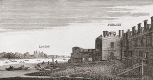 Whitehall, Lontoo, sellaisena kuin se oli 1700-luvulla, J. R. Greenin teoksesta A Short History of the English People, julkaistu 1893 tekijältä English School