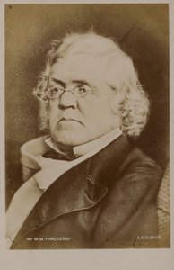 William Makepeace Thackeray (1811-1863), englantilainen romaanikirjailija (litografia) tekijältä English School