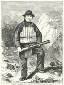 William Rowlands Holyheadin pelastusveneen perämies (kaiverrus) tekijältä English School
