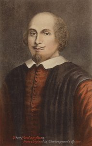 William Shakespeare (n. 1564-1616), englantilainen näytelmäkirjailija ja runoilija (värilitro). tekijältä English School