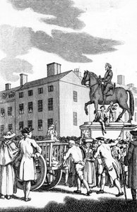 William Stroud, Tyburn Chronicleen kaiverrettu mies pikku Larcenylle lyöty kärryn häntää Charing Crossista Horse Guardille tekijältä English School