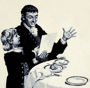 William Turner näyttää iloiselle isälleen piirustuksen leijonasta tekijältä English School