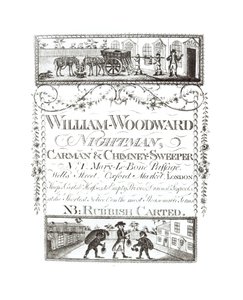 William Woodward, Nightman, Carman ja savupiipun lakaisukone, No. 1 Mary-Le-Bone Passage, Wells Street, Oxford Market, Lontoo tekijältä English School