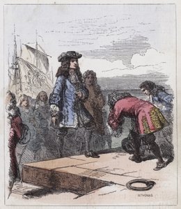 William of Orange laskeutuu Torbaylle (värillinen kaiverrus) tekijältä English School