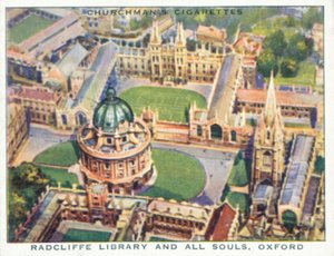 Wings Over The Empire: Radcliffe Library and all Souls, Oxford (värilitografia). tekijältä English School