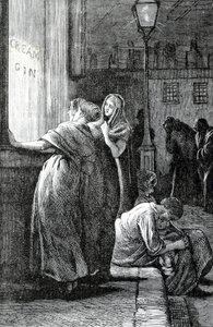 Naiset ja ginin juominen, 1800-luku tekijältä English School