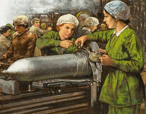 Naiset työskentelivät ammustehtaalla ensimmäisessä maailmansodassa tekijältä English School