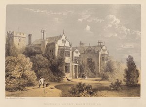 Wroxhall Abbey, Warwickshire (akvatinta) tekijältä English School