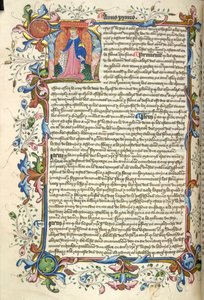 Yates Thompson 48, f.172v Henry V:n historiallinen alkukirjain 