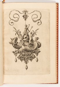 Tuloste, levy 4, lähteestä Bullarum Inaurium jne. Archetypi Artificiosi Pars Altera (Riipukset, korvakorut jne. Taitavimman luonteen malleja, toinen osa). tekijältä Engraved by Adriaen Collaert
