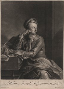 Attilus Ariosti Bononiensis, kaiverrus John Simon (1675-1751), 1719 (mezzotint) tekijältä Enoch Seeman