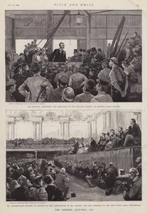 Kohtauksia Britannian vuoden 1892 vaalikampanjasta (litho)