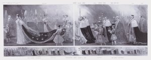 Kuninkaan ja kuningattaren kulkueet, kuningas Edward VII:n ja kuningatar Alexandran kruunaus, Westminster Abbey, Lontoo