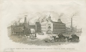 Burslem - Enoch Wood & Sonsin tehdas": teräskaiverrus, nd [?19th century] tekijältä Enoch Wood